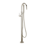 Brushed Nickel Goose Neck Soaker Tub Filler
