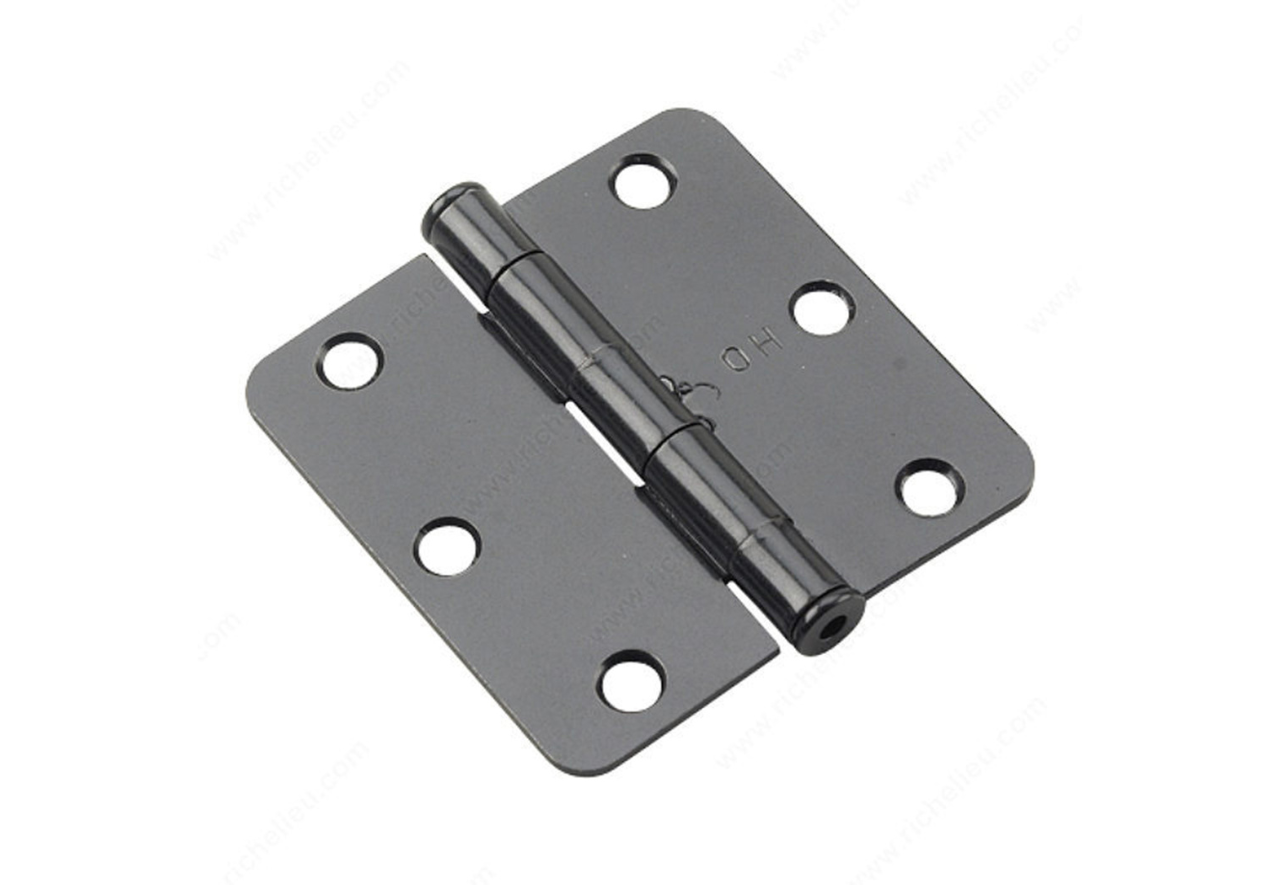 Onward - 3" Hinges - Black Round Radius 1/4" - 2pc per pack