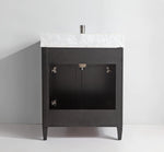 Vanity Art - Hudson 24" Single Sink Bathroom Vanity Set with Sink and Mirror (Carrara Marble Top)
