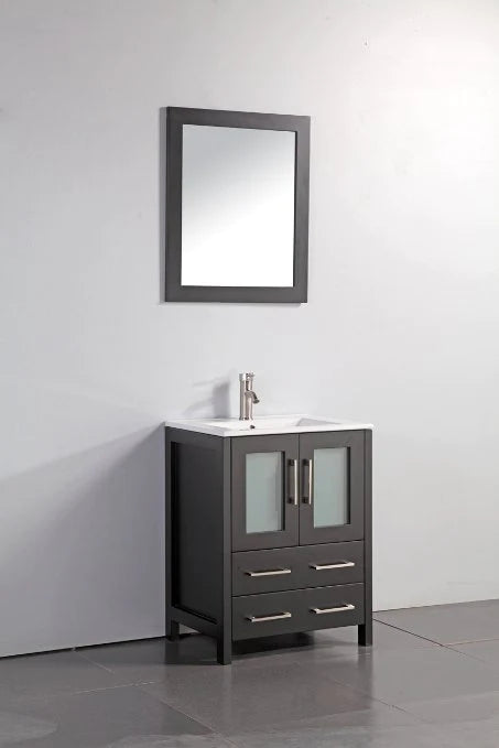 Vanity Art - Westmount 24" Single Sink Bathroom Vanity Set with Sink and Mirror