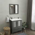Westmount 30" Single Sink Bathroom Vanity Set with Sink and Mirror (Ceramic Top)
