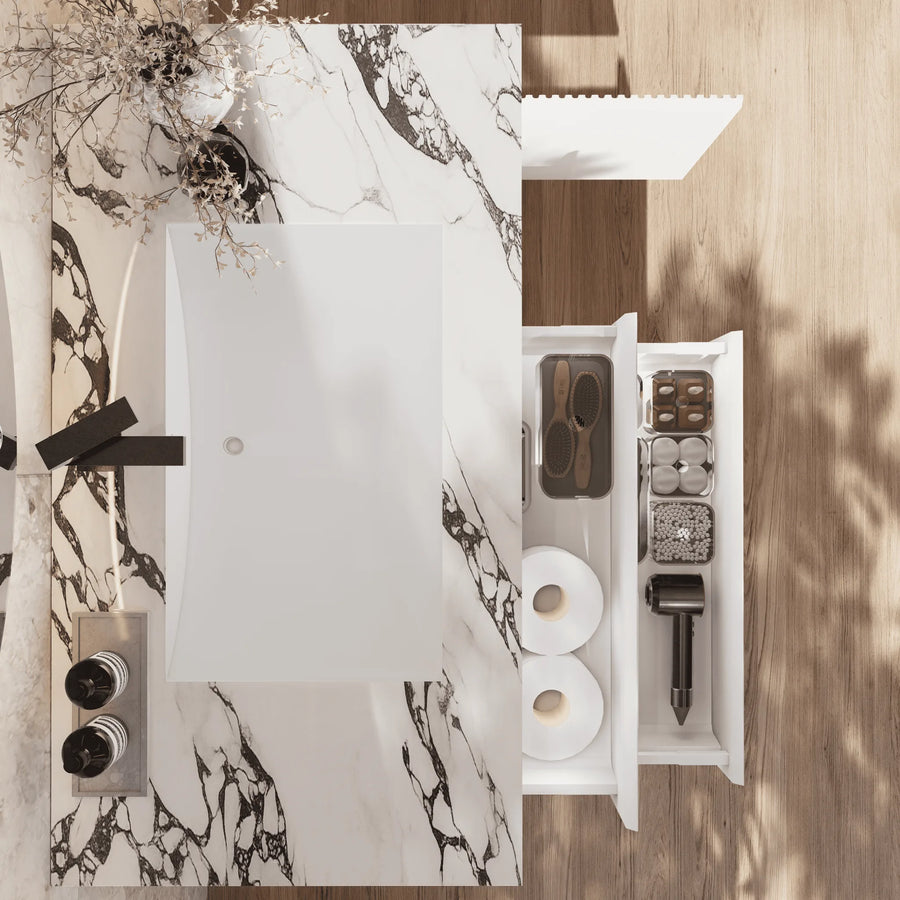 Aventino basin and stone surface — clean finish