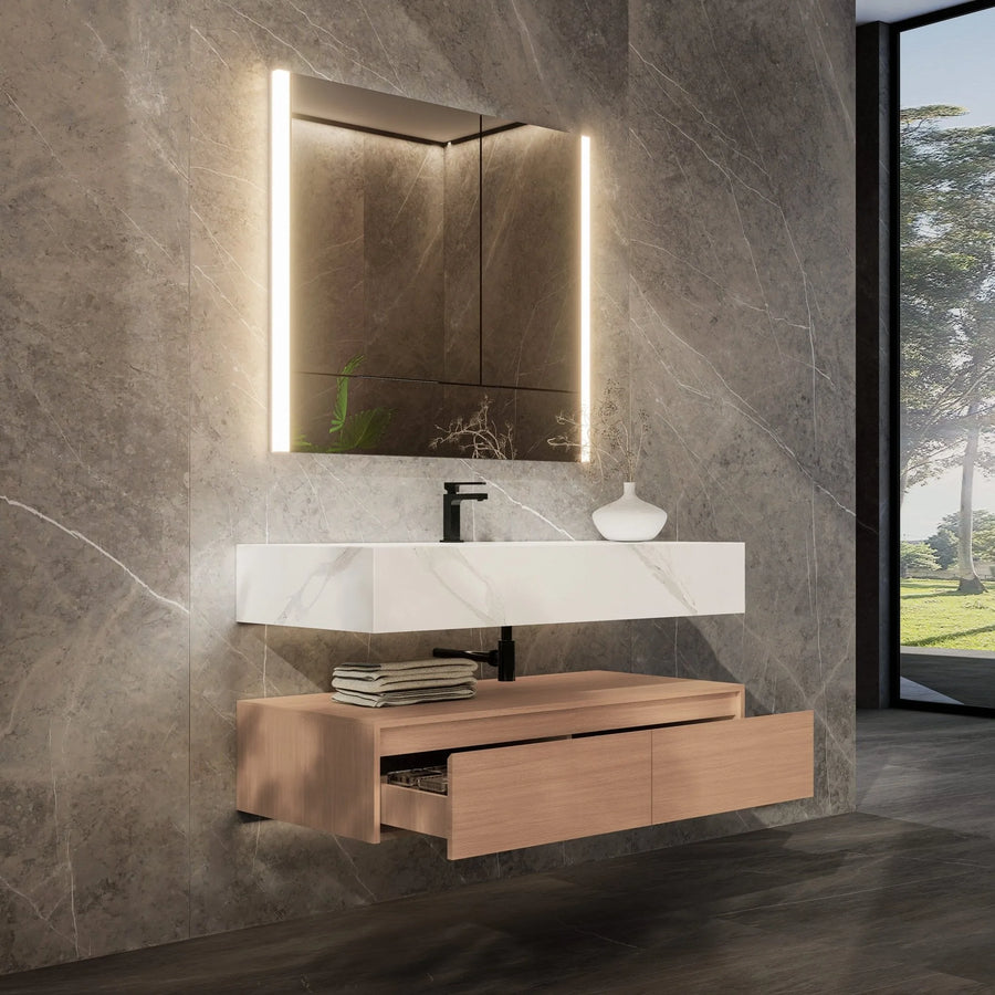 Aventino vanity in bathroom setting — dimensional context