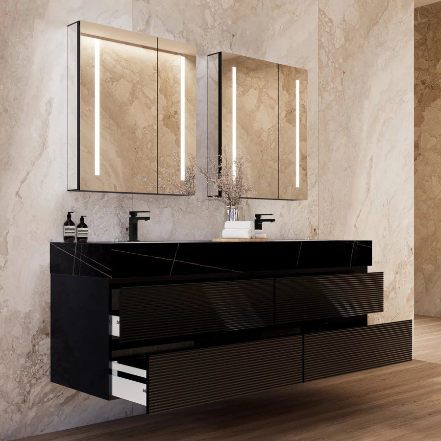 Aventino vanity in bathroom setting — dimensional context