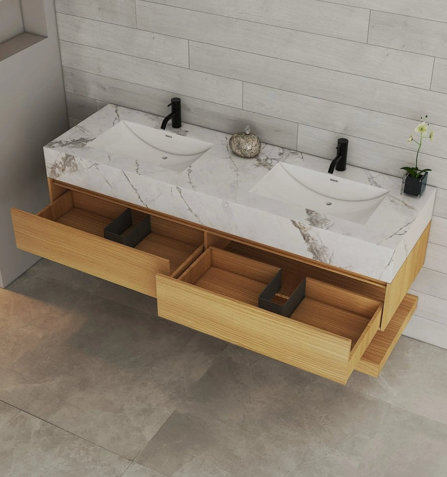 Aventino vanity in bathroom setting — dimensional context