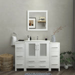 Vanity Art - Westmount 54" Single Sink Bathroom Vanity Set with Sink and Mirror - 2 Side Cabinets