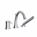 Riobel Edge 3-Piece Deck-Mount Tub Filler with Hand Shower