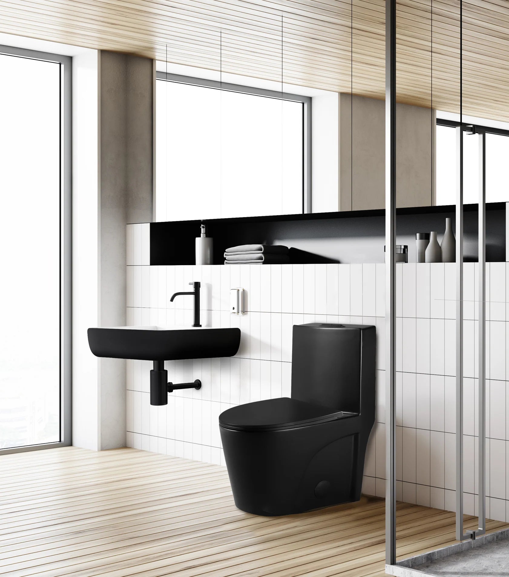 Tyrone Double Flush 1-Piece Toilet