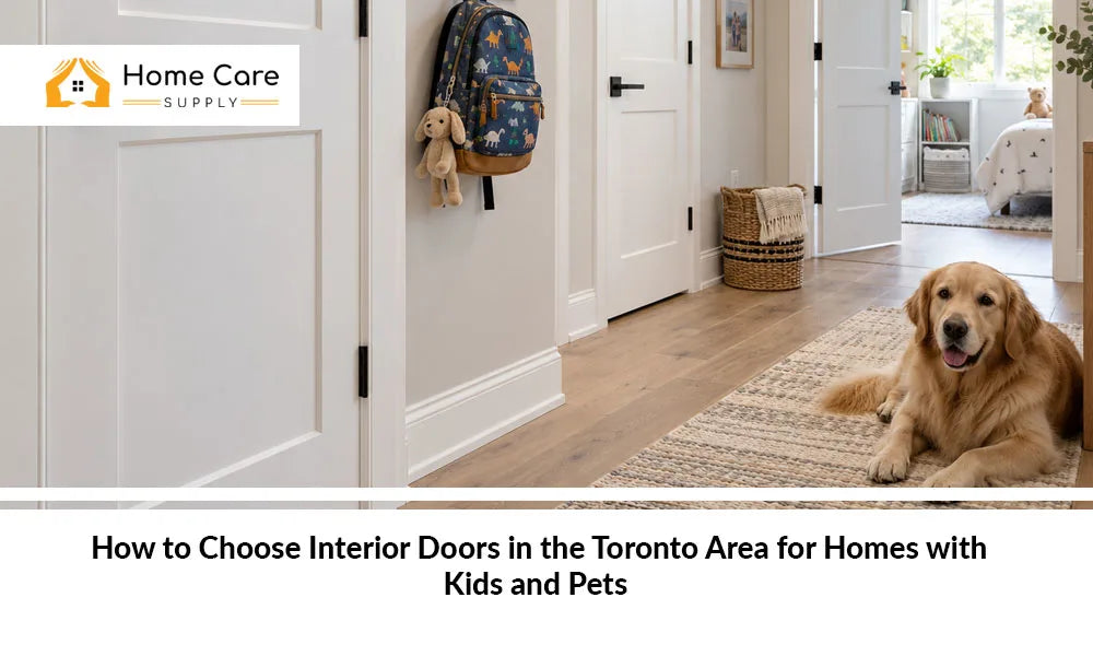Interior doors in a Toronto family home with kids and pets