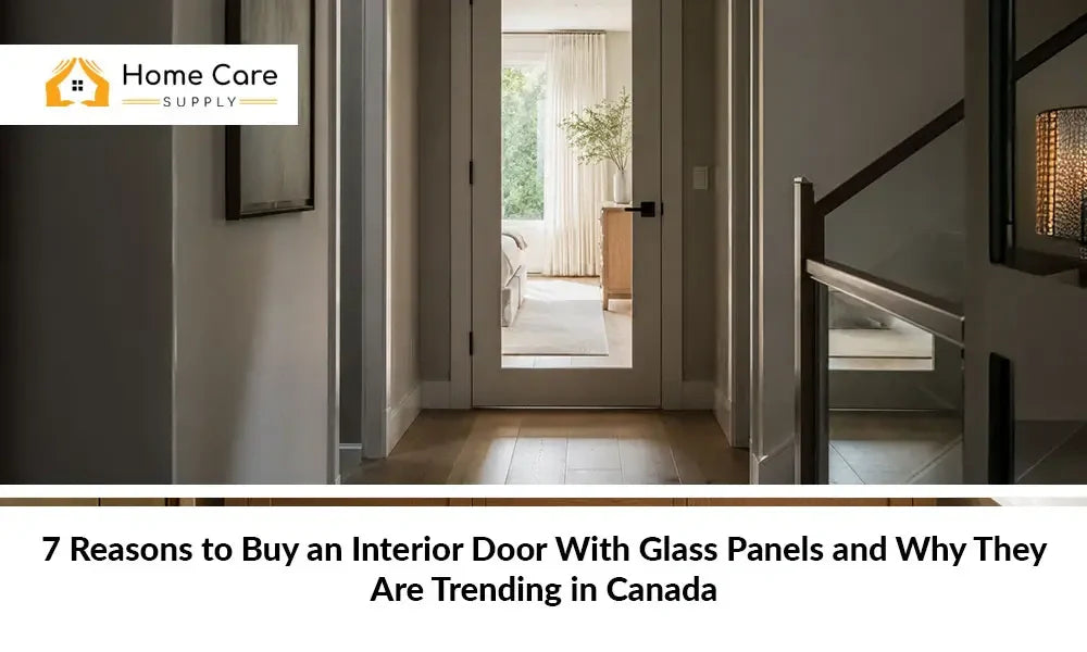 Buy interior door with clear glass panel to brighten a dark hallway
