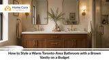 How to Style a Warm Toronto-Area Bathroom with a Brown Vanity on a Budget