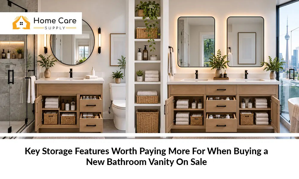 Bathroom vanity with smart storage features for a modern home renovation