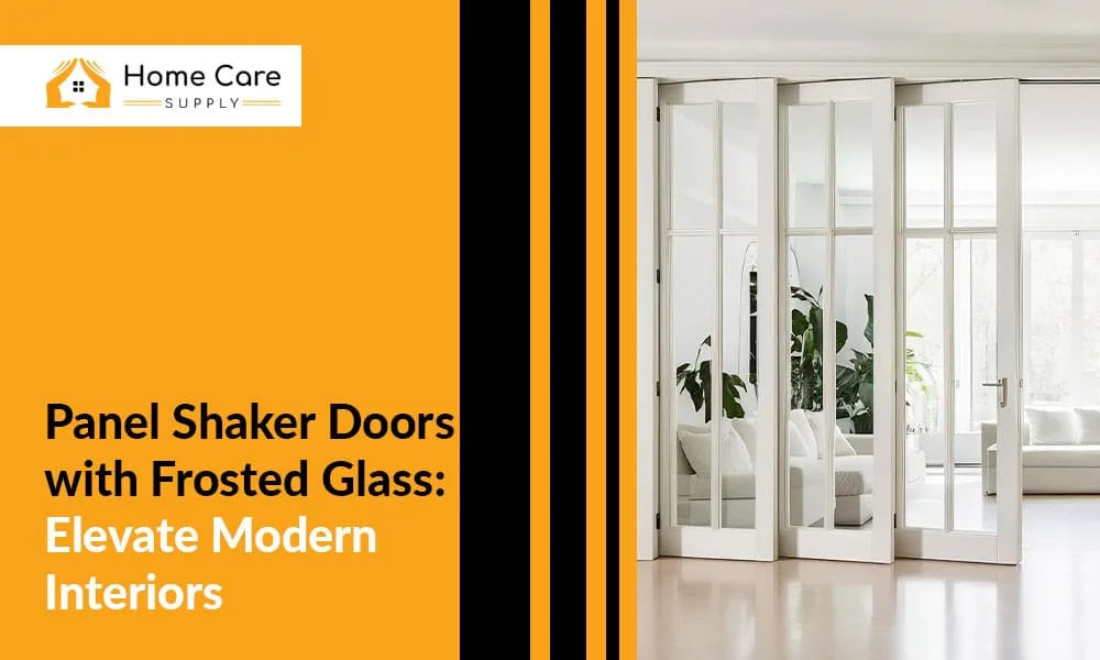 5 panel Shaker door with frosted glass