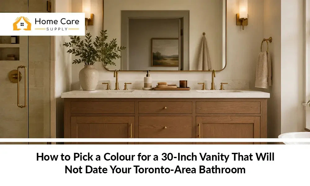  30 inch bathroom vanity Toronto in a neutral timeless colour 