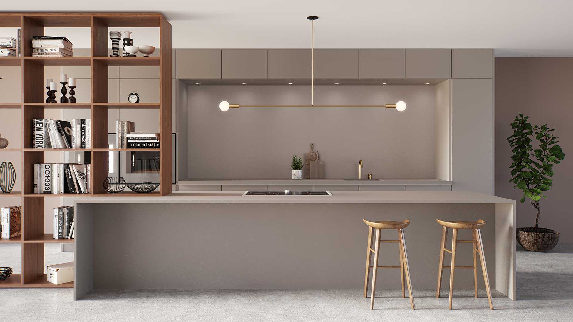 1006 Agger Grey Quartz Countertop