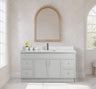 Rossi 60" Single Sink Slim Shaker Bathroom Vanity With Quartz Countertop (MDF)