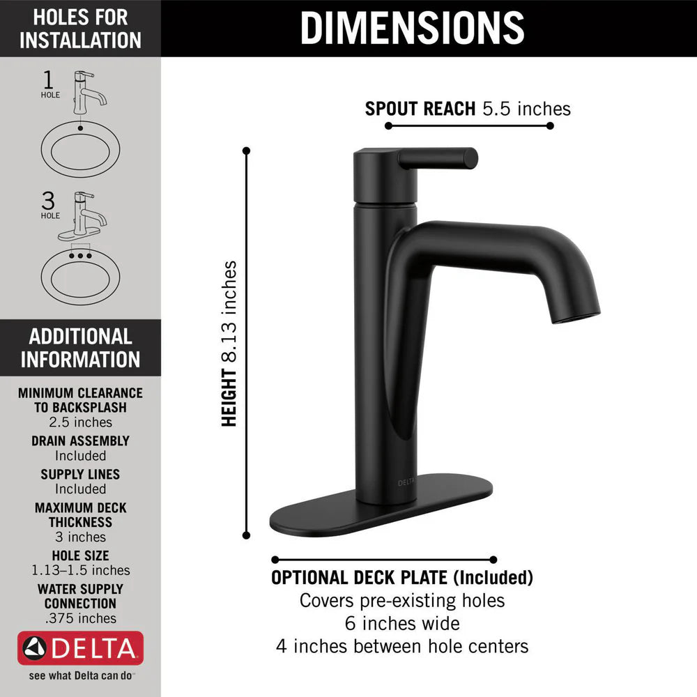 Delta Nicoli Single Handle Bathroom Faucet