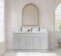 Rossi 60" Double Sink Slim Shaker Bathroom Vanity With Quartz Countertop (MDF)