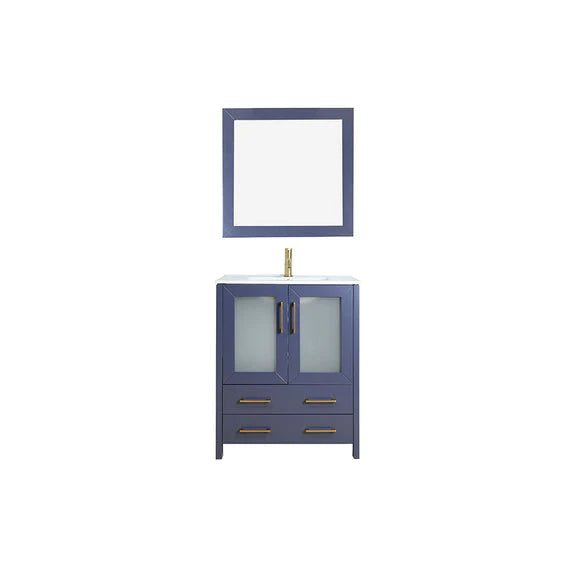 Westmount 30" Single Sink Bathroom Vanity Set with Sink and Mirror (Ceramic Top)