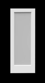 Frosted Glass 26-inch x 80-inch x 1-3/8-inch 1-Panel Interior Door Primed White With Tempered Glass