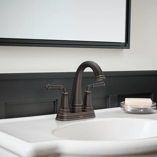 American Standard Delancey 4-Inch Centerset 2-Handle Bathroom Faucet with Lever Handles, 1.2 GPM