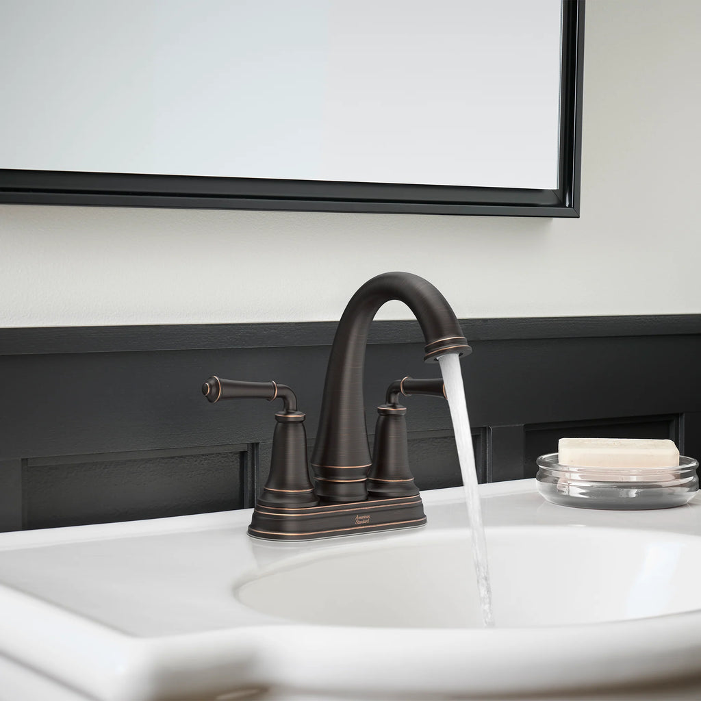 American Standard Delancey 4-Inch Centerset 2-Handle Bathroom Faucet with Lever Handles, 1.2 GPM