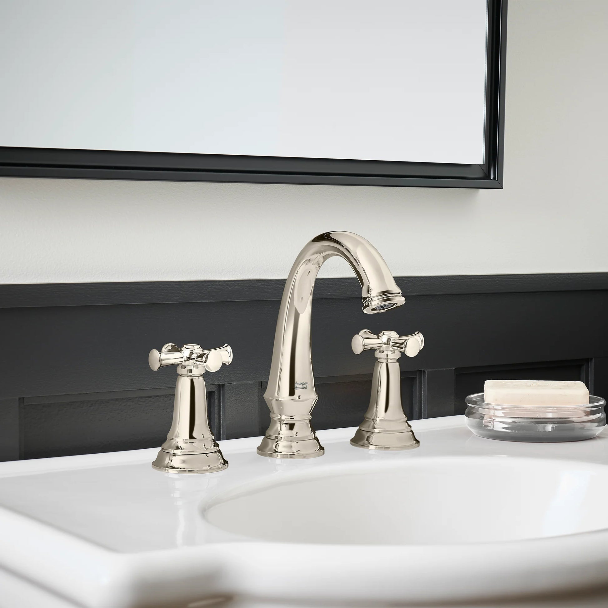 American Standard Delancey 8-Inch Widespread 2-Handle Bathroom Faucet with Cross Handles, 1.2 GPM
