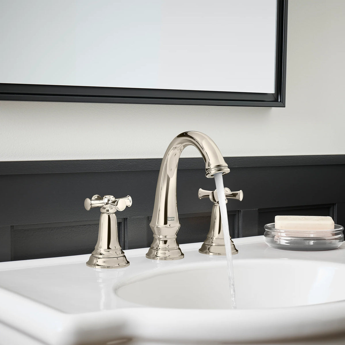American Standard Delancey 8-Inch Widespread 2-Handle Bathroom Faucet with Cross Handles, 1.2 GPM