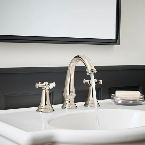 American Standard Delancey 8-Inch Widespread 2-Handle Bathroom Faucet with Cross Handles, 1.2 GPM