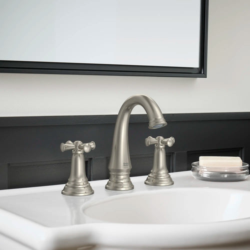 American Standard Delancey 8-Inch Widespread 2-Handle Bathroom Faucet with Cross Handles, 1.2 GPM