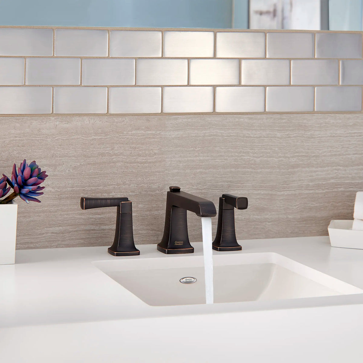 American Standard Townsend 8-Inch Widespread 2-Handle Bathroom Faucet with Lever Handles, 1.2 GPM