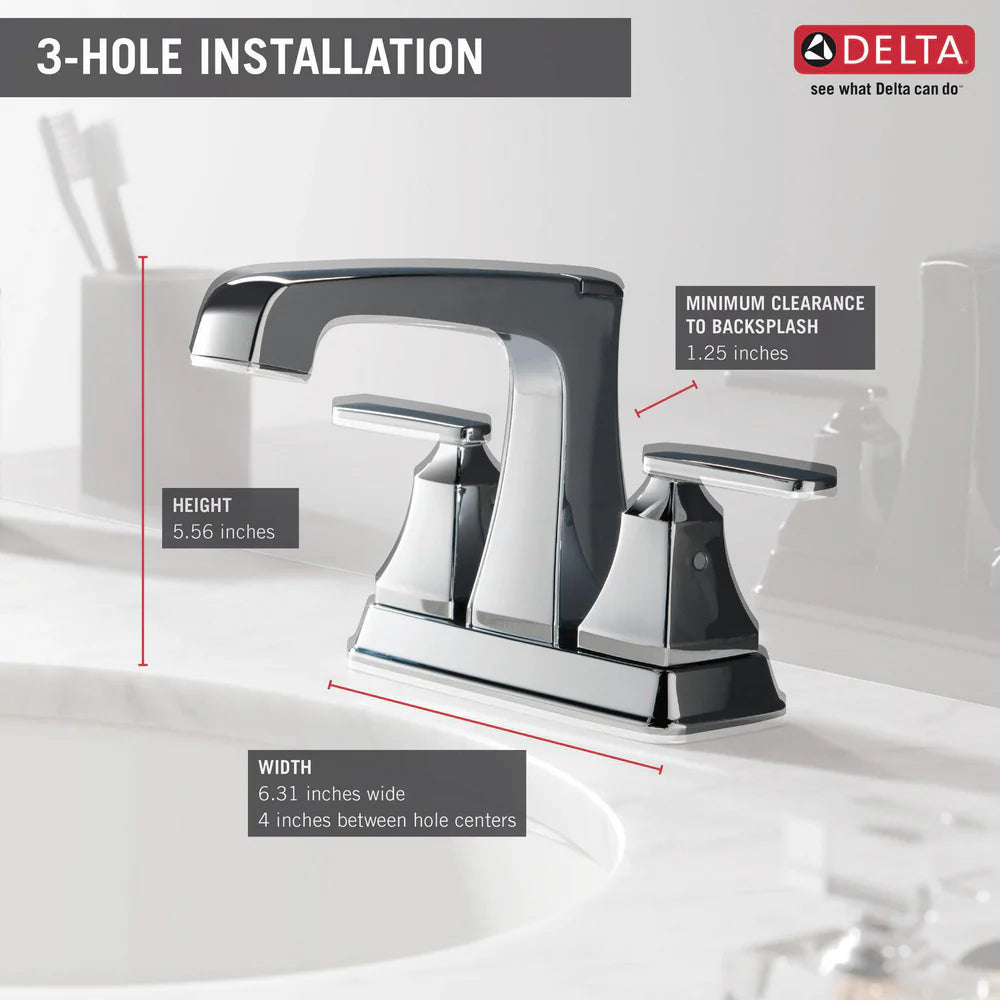 Delta Ashlyn Two Handle Centerset Bathroom Faucet