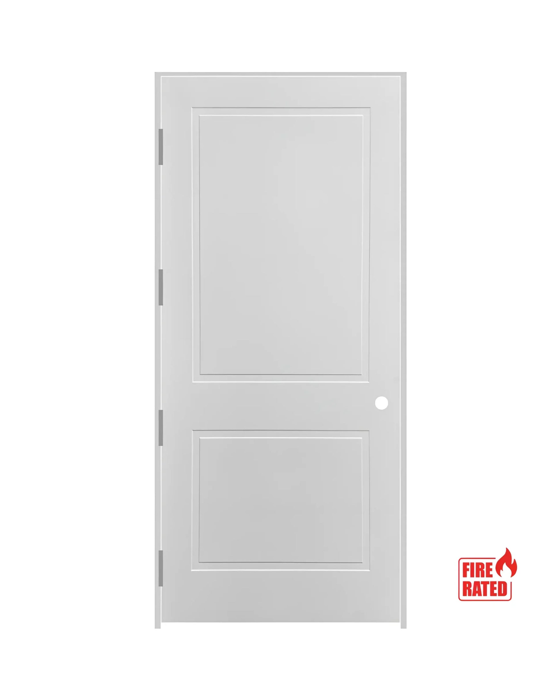 Fire Rated Shaker 2-Panel Raised Edge Solid Door (Pre-Hung)-80"