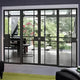 Garson GREENWICH 32-in x 80-in x 1 3/8-in Black Primed Glazed Glass Industrial Style