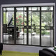 Garson GREENWICH 30-in x 80-in x 1 3/8-in Black Primed Glazed Glass Industrial Style