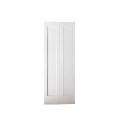 Garson 36-in x 80-in x 1 3/8-in White Primed 1-Panel Bi-Fold Solid Core Shaker Style