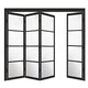 Garson SOHO 32-in x 80-in x 1 3/8-in Black Primed Glazed Clear Glass Industrial Style