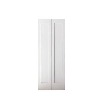 Garson 30-in x 80-in x 1 3/8-in White Primed 1-Panel Bi-Fold Solid Core Shaker Style