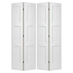 Garson 36-in x 80-in x 1 3/8-in White Primed 2-Panel Bi-Fold Solid Core Shaker Style