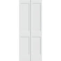 Garson 36-in x 80-in x 1 3/8-in White Primed 3-Panel Bi-Fold Solid Core Shaker Style