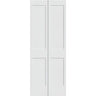 Garson 36-in x 80-in x 1 3/8-in White Primed 3-Panel Bi-Fold Solid Core Shaker Style