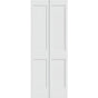Garson 30-in x 80-in x 1 3/8-in White Primed 2-Panel Bi-Fold Solid Core Shaker Style