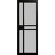 Garson GREENWICH 34-in x 80-in x 1 3/8-in Black Primed Glazed Glass Industrial Style