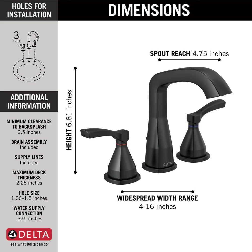 Delta Stryke Widespread Faucet
