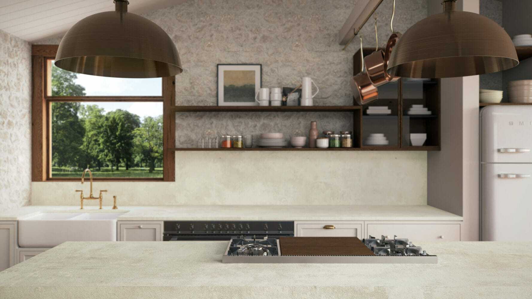 413 White Ciment Porcelain Countertop
