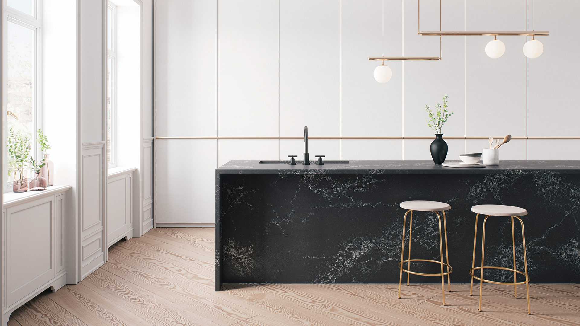 5101 Empira Black Quartz Countertop