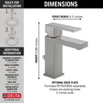 Delta Modern Angular Single Handle Project-Pack Bathroom Faucet