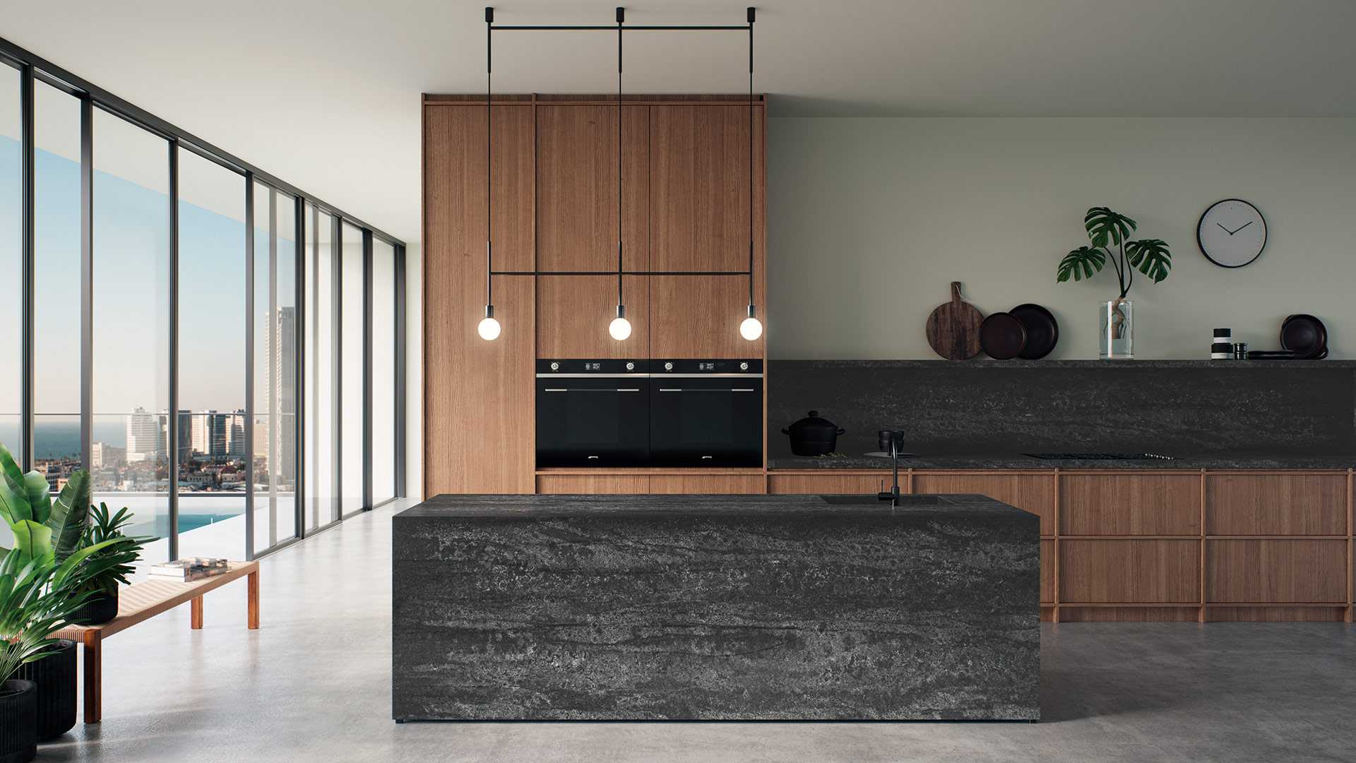 5810 Black Tempal Quartz Countertop