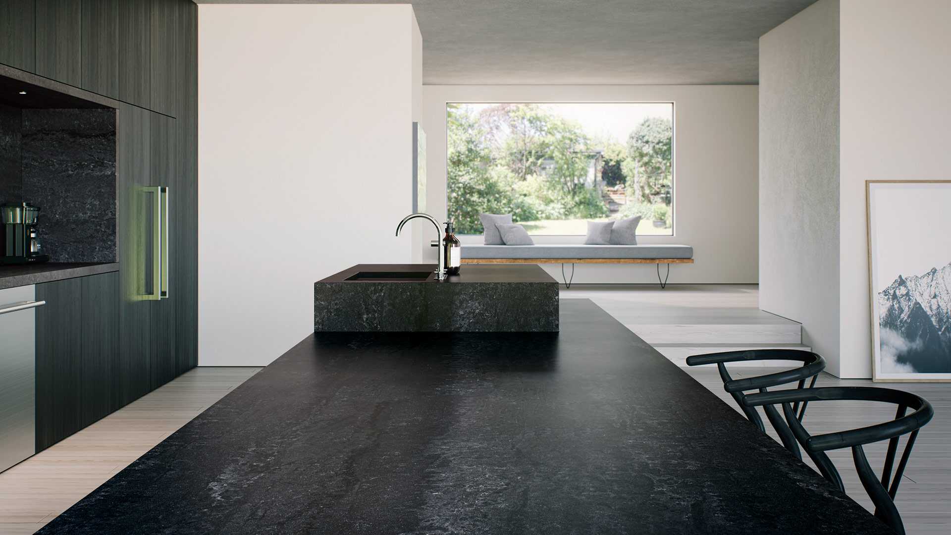 5810 Black Tempal Quartz Countertop