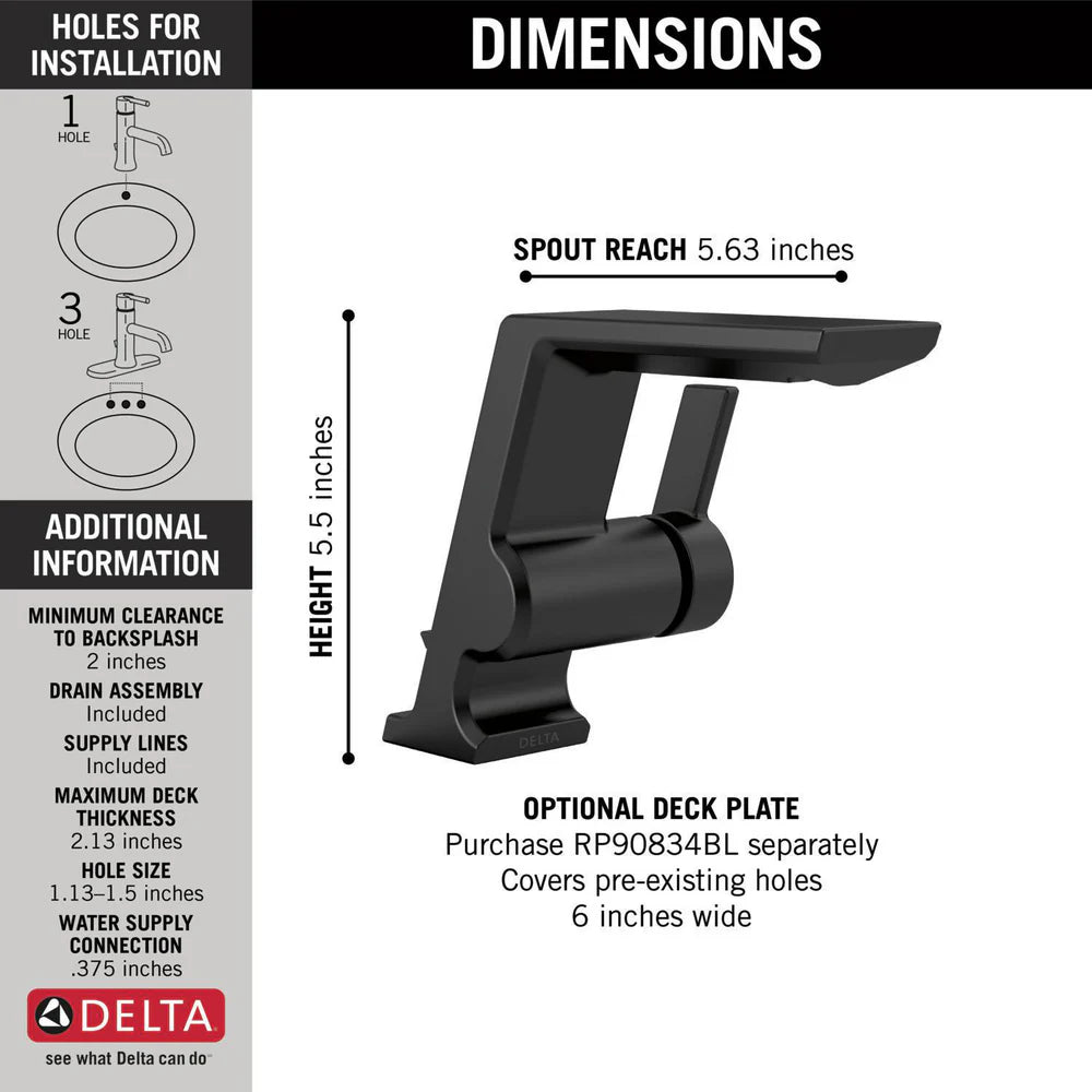 Delta Pivotal Single Handle Bathroom Faucet